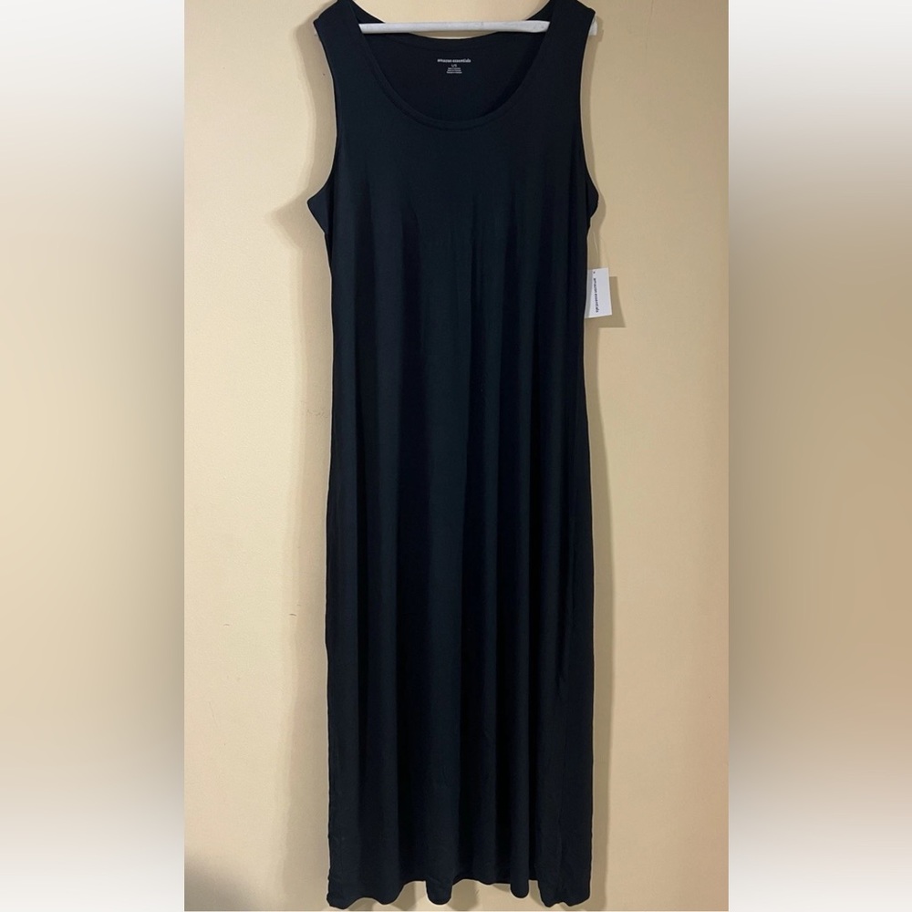NWT Amazon Essentials Dress Size L Women's Sleeveless Black …#726